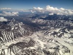 Flying towards Anchorage